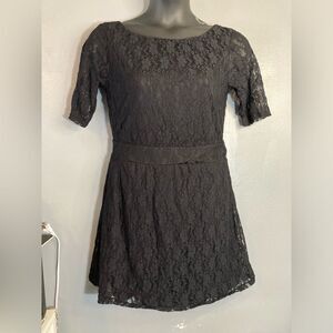 Olsenboye black lace mini dress